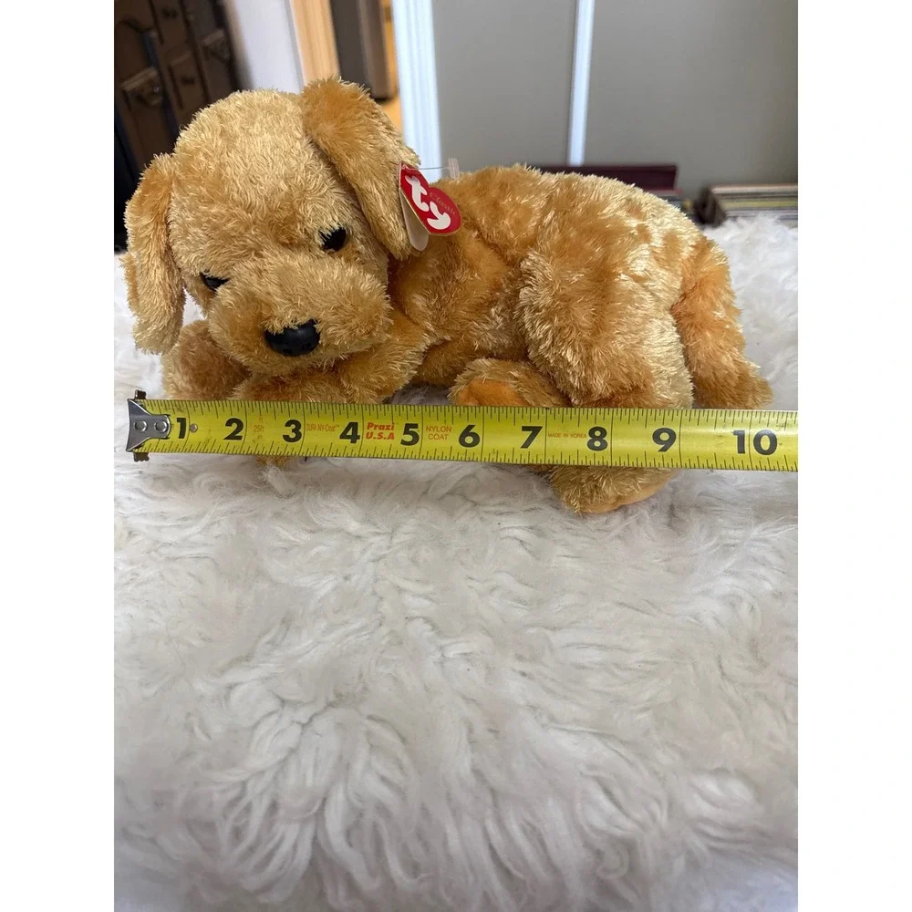 Ty Classic Skippy Golden Retriever Puppy Plush Dog Gold TySilk 10 inch 02046